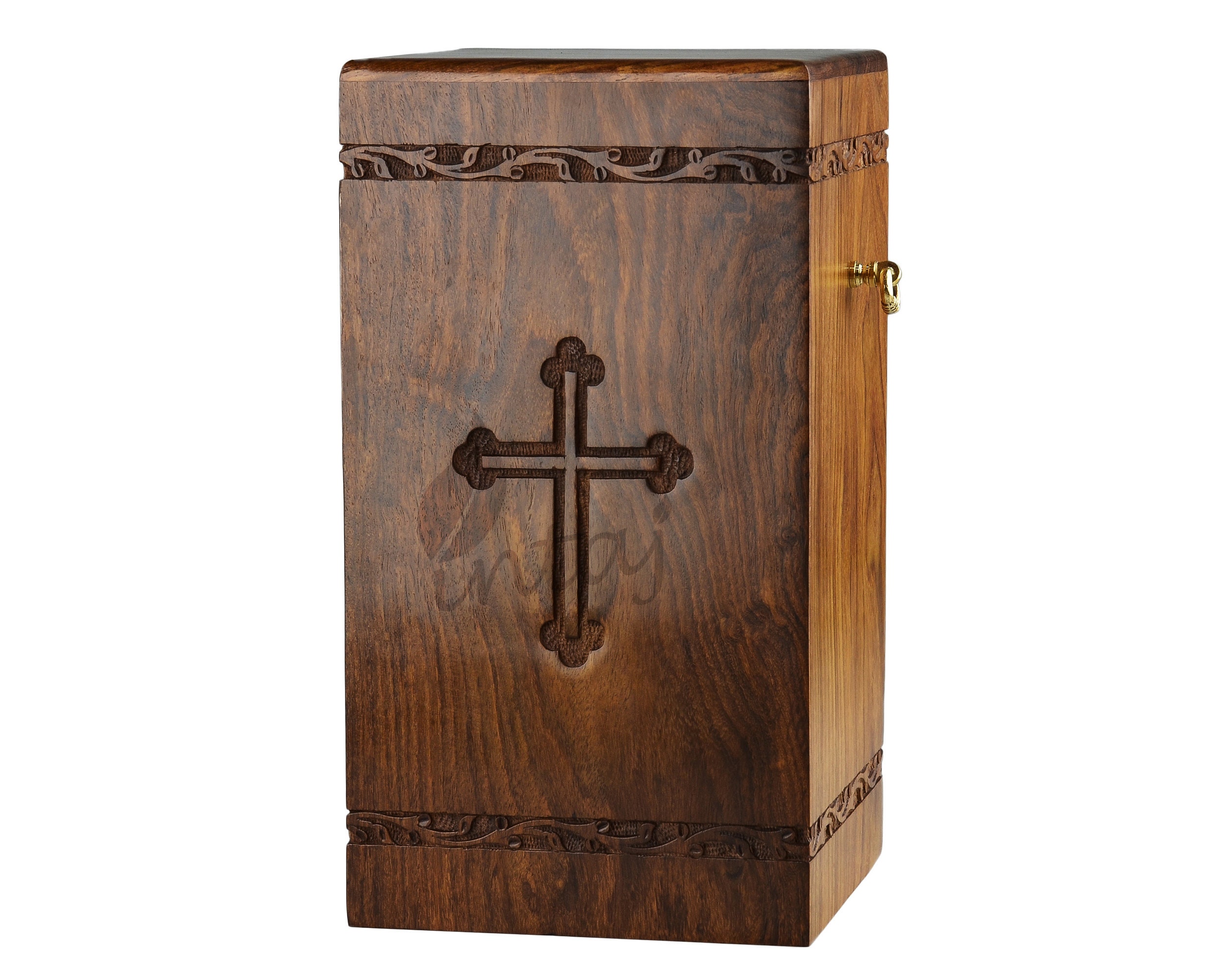Handcrafted Wooden Urns for Ashes Cross Engraved Rosewood Etsy