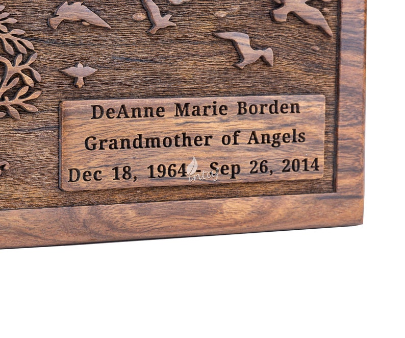 Wooden Cremation Urns for Human Ashes Tree of Life Wooden Carved Box