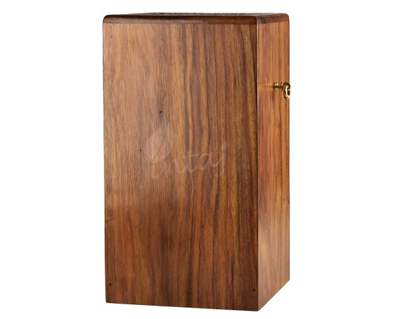 HIND HANDICRAFTS Urna Per Cremazione In Legno Di Pino - Scultura Albero Della Vita, Fatto A Mano, Per Ceneri Umane, Grande Capacità 113 Kg, 27.9x17.8x11.4 Cm