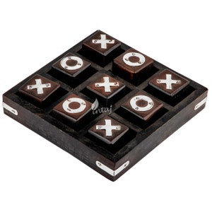 Tic Tac Toe Tabletop Game Set - XOX game for kids, Tic Tac Toe game for kids, handcrafted wooden Tic Tac Toe, coffee table game, Crossnought