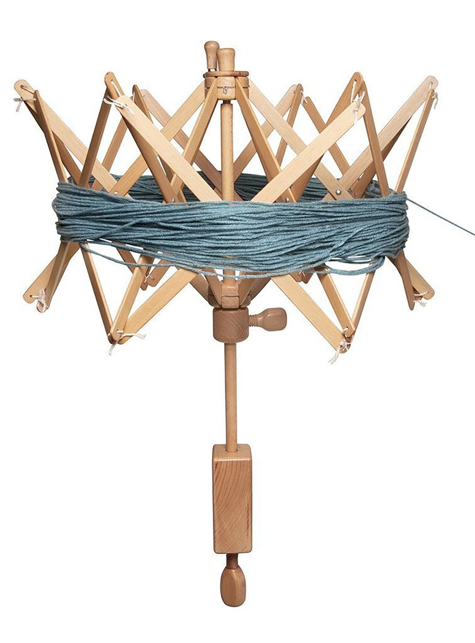 Nagina International Aspo E Avvolgitore Per Gomitoli Da Tavolo In Legno Di Faggio, Modello X-Large, Altezza 74 Cm, Fatto A Mano (India)