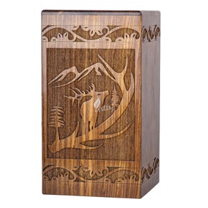 Handmade Rosewood Urn for Human Ashes - Tree of Life Wooden Box - Personalized Cremation Urn for Ashes Handcrafted - Large Wooden Urn Box