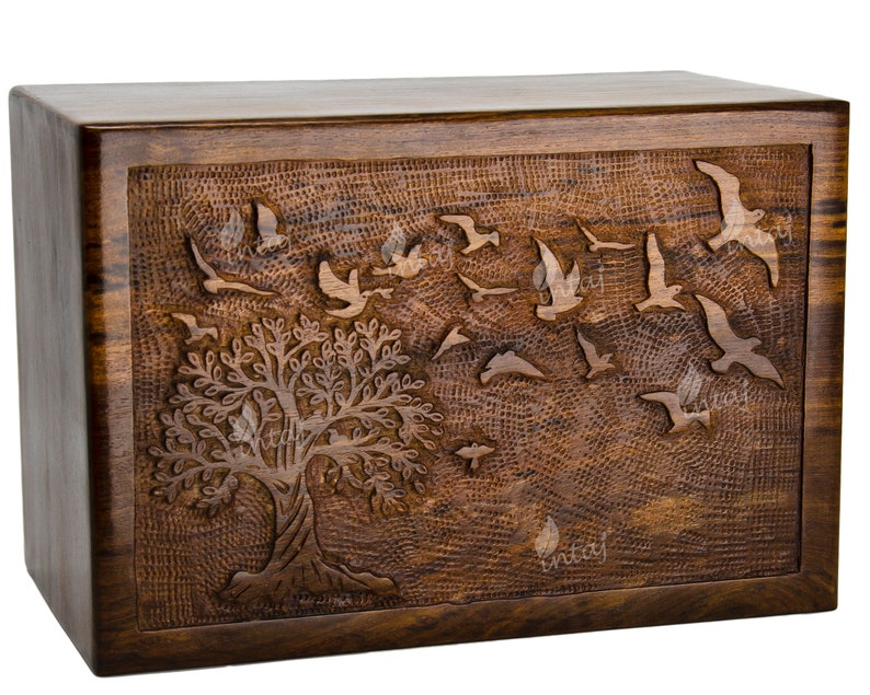Handmade Rosewood Urn for Human Ashes Tree of Life Wooden Box Etsy Canada