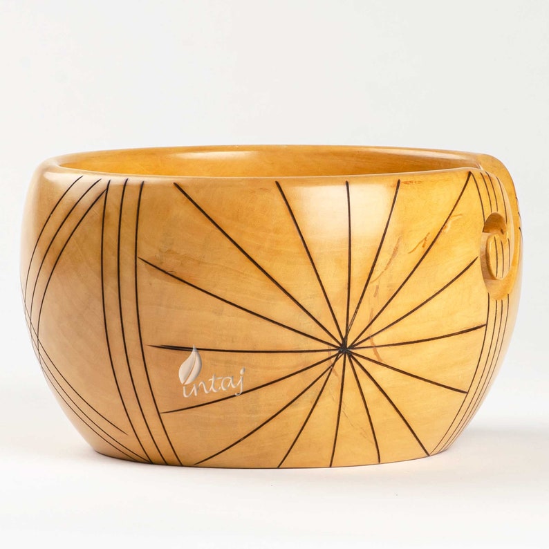 Wooden Yarn Bowl Handcrafted Yarn Bowl for Knitting and Etsy