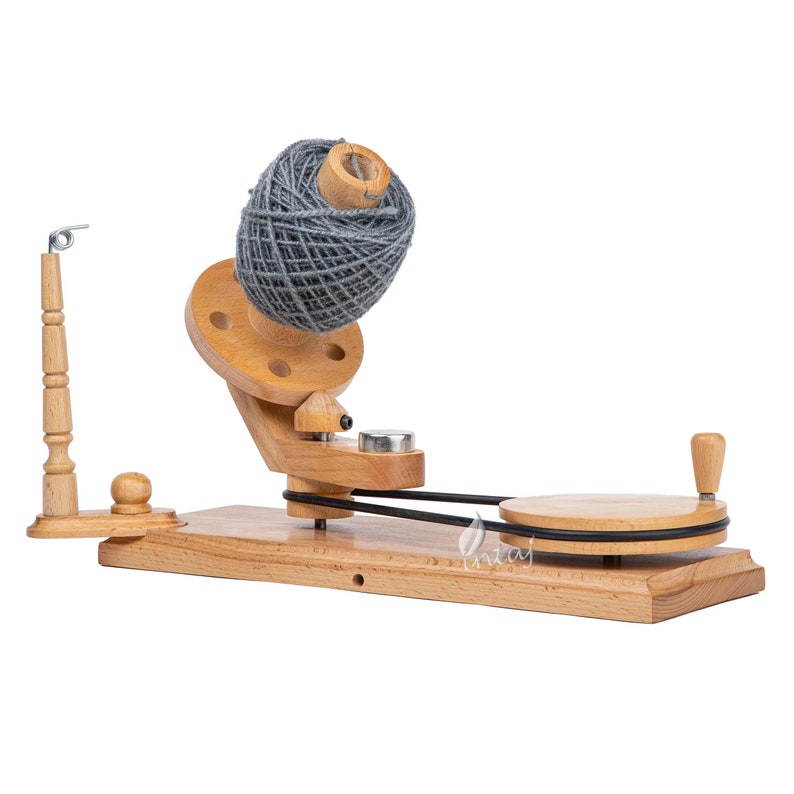 Rosewood Yarn Winder Large Wooden Yarn Winder for Knitting Crocheting Handcrafted Heavy Duty Natural Ball Winder INTAJ image 2