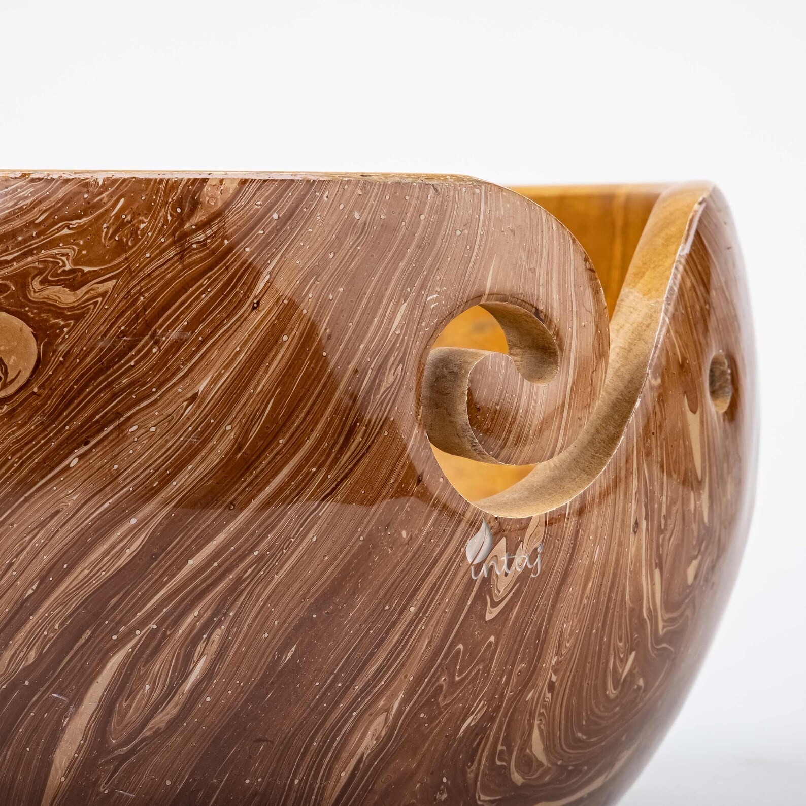 Handmade Yarn Bowl Wood Jupiter Rosewood Yarn Bowl for Etsy