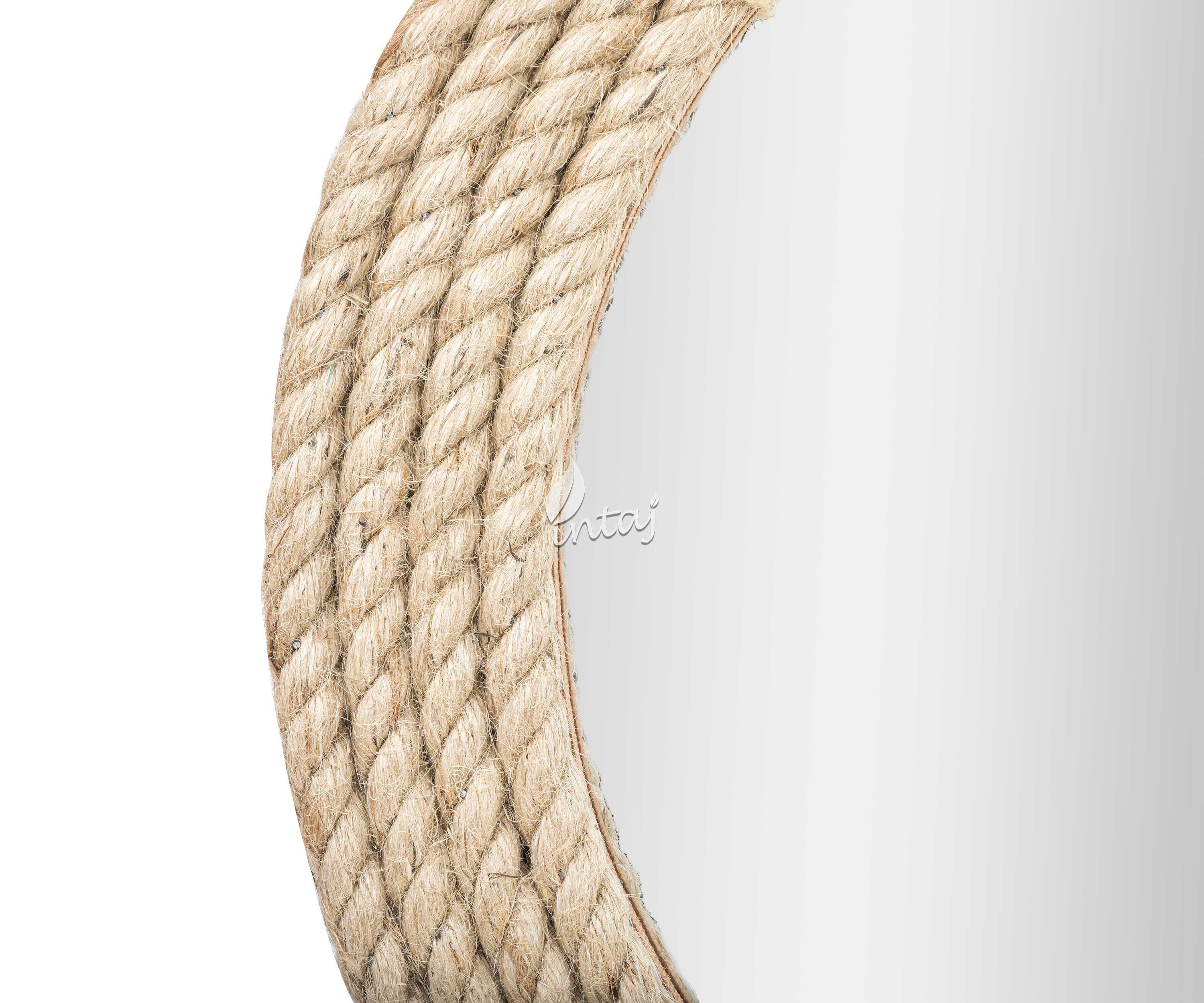 Handmade Round Rope Wall Mirror, Natural Jute Cotton Boho Coastal Decor ...