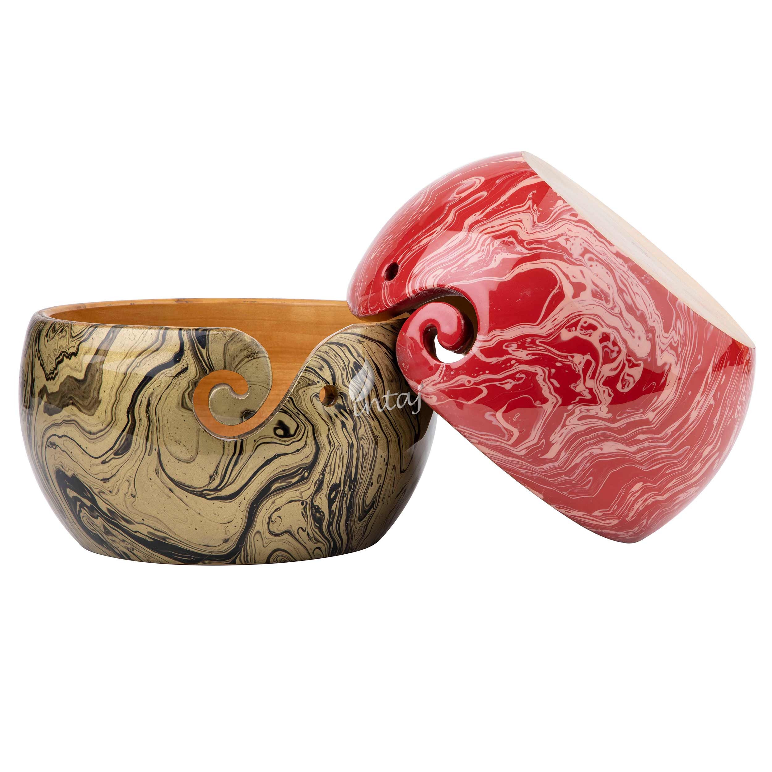 Handmade Yarn Bowl Wood Rosewood Yarn Bowl for Knitting & Etsy