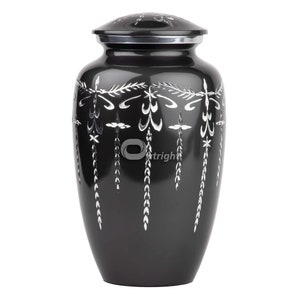 Handcrafted Cremation Urn for Ashes: Diamond Cut Pewter Finish - 200 lbs