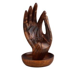 Handcrafted Wooden Jewelry and Ring Holder | A Perfect Wood Ring Holder for Men & Women - Ring Bearer Box- Wood Ring Box - Ring Pillow Alter