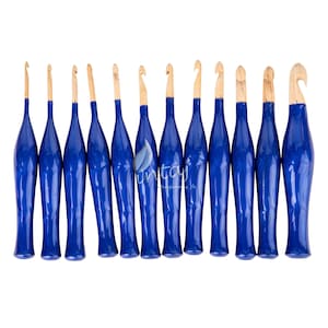 Handmade Wooden Crochet Hooks and Crochet Holder Crochet Hooks Organizer Crafts Organizer Sewing Supplies Storage Various Sizes hooks