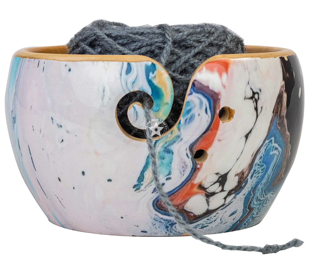 Gifts for DAD - 7 Ceramic Yarn Bowl Holder Bowls for Knitting