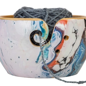 Rosewood Yarn Bowl - Turned Wood Yarn Bowl for Knitting Crocheting - A perfect Christmas Gift for Knitter Lover - Smooth, Durable and Heavy!