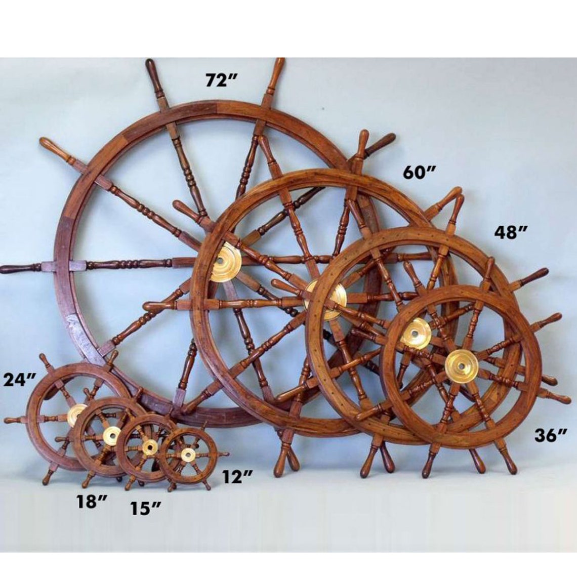 Handcrafted Nautical Wall Decor Ship Wheel Rosewood Home | Etsy