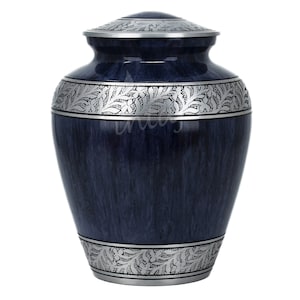 Elite Cloud Cremation Urn for Human Ashes - Solid Adult Metal Urn Handcrafted - 9.5x7&quot; - INTAJ