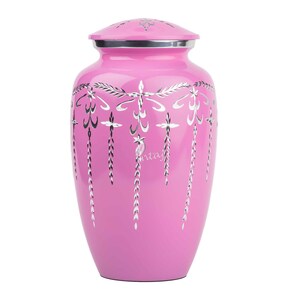 Handcrafted Cremation Urn for Ashes: Diamond Cut Pewter Finish - 200 lbs