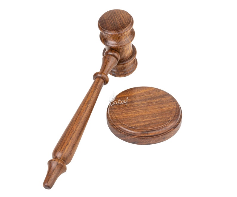 Rosewood Judge Mallet Engraved Auctioneers Mallet Handmade Wooden Judge's Gavel Hammer for Auctions High Quality Rosewood Auction Gavels image 7