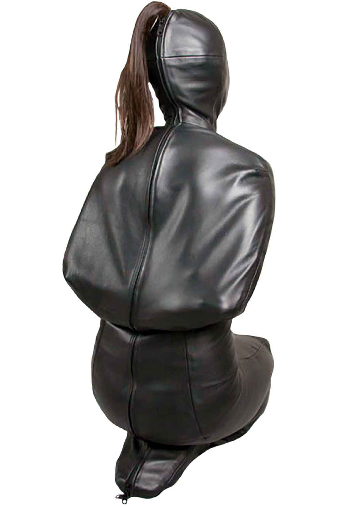 Genuine Leather Black Sleepsack Sensory Deprivation Cosplay Etsy