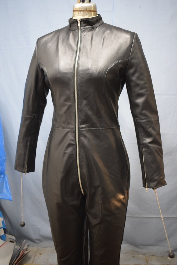 genuine leather jumpsuit