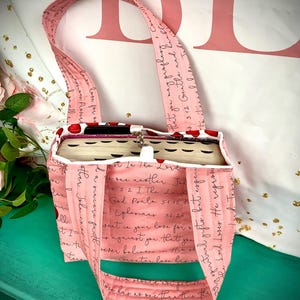 Bible Tote Quilted Book Tote Handmade Quilted Tote Mini Tote
