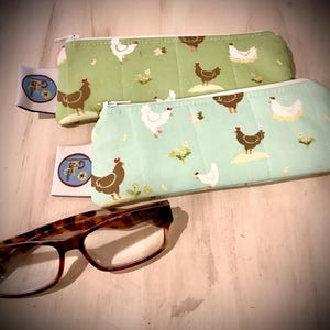 Eyeglass or pencil quilted pouch