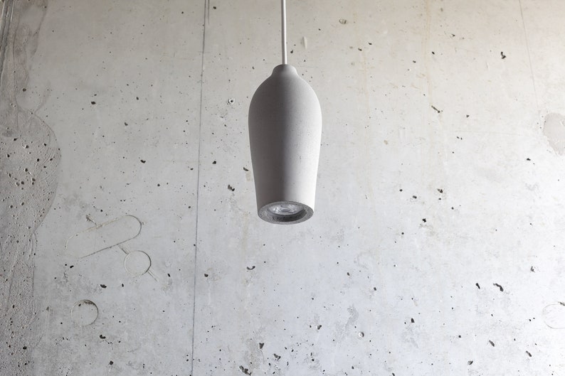 Pendant light AUBERGINE from concrete concrete pendant light industrial pendant light concrete industrial lamp image 5