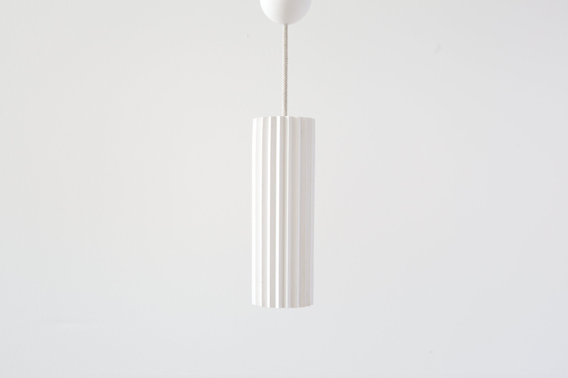 White plaster 2024 pendant light