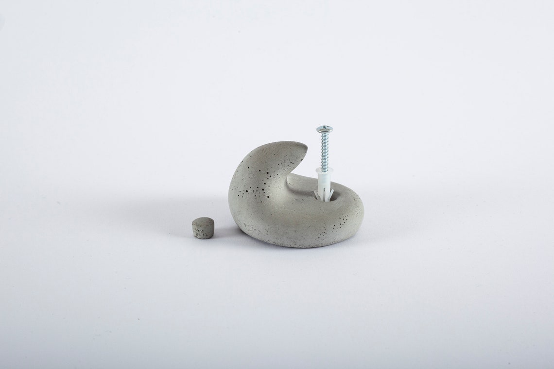 Concrete Wall Hook Hook From Concrete Modern Wall Hook Etsy