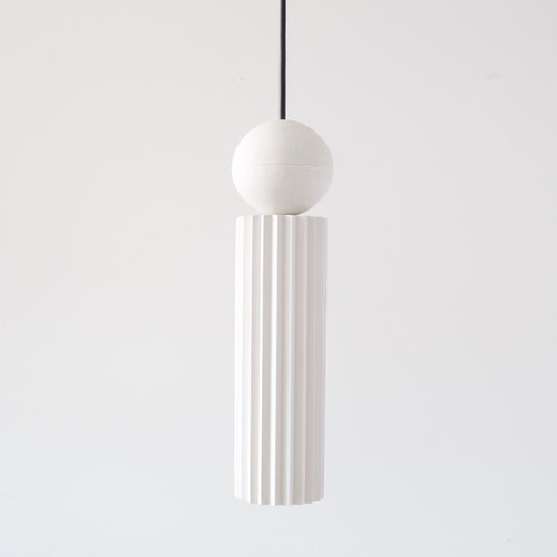 Plaster Cylinder Pendant Light 