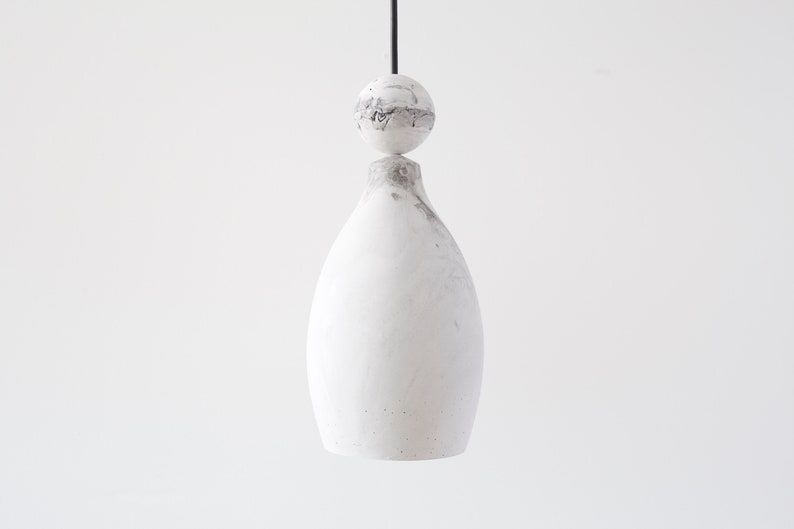 Marble Imitation Pendant Light From Plaster Image 0