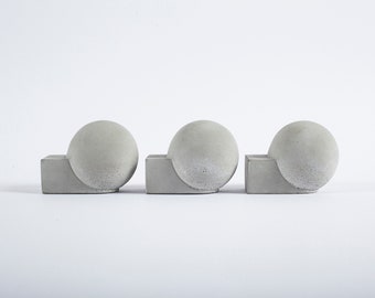 Moderne betonnen voetverhogers - handgemaakte set van 3