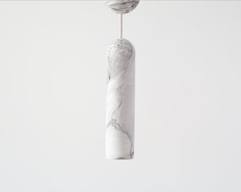Marble imitation pendant light from plaster | marble imitation modern pendant light | contemporary pendant light from plaster |