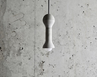 Handmade Concrete Cylinder Pendant Light: Modern Minimalist Chandelier