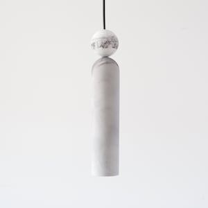 Marble imitation pendant light from plaster marble pendant light chandelier from plaster cylinder chandelier zdjęcie 1