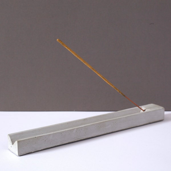 Queimador de incenso de concreto feito à mão: decoração moderna e minimalista