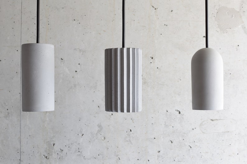 Pendant Light Set of 3 Set of 3 Concrete Pendant Modern Etsy