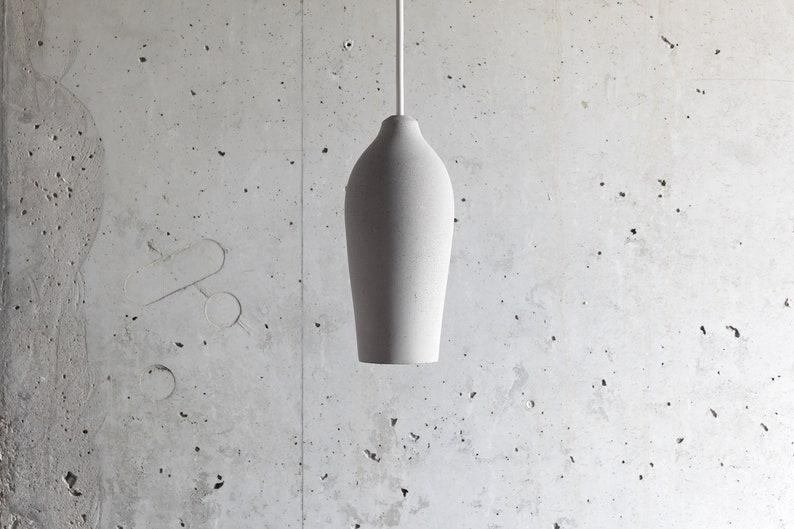 Pendant light AUBERGINE from concrete concrete pendant light industrial pendant light concrete industrial lamp image 4