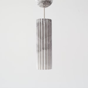 Marble imitation pendant light from plaster | marble pendant light | chandelier from plaster | cylinder lamp