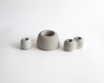 Handmade Concrete Toothbrush Holder Set: Modern Bathroom Decor
