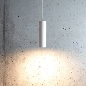cylinder pendant light | sculptural pendant light | modern pendant light |  | contemporary pendant light | plaster | pendant light