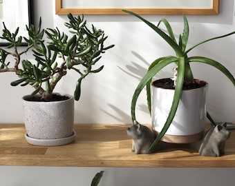 Modern Concrete Pot Feet Risers: Handmade Set of 3