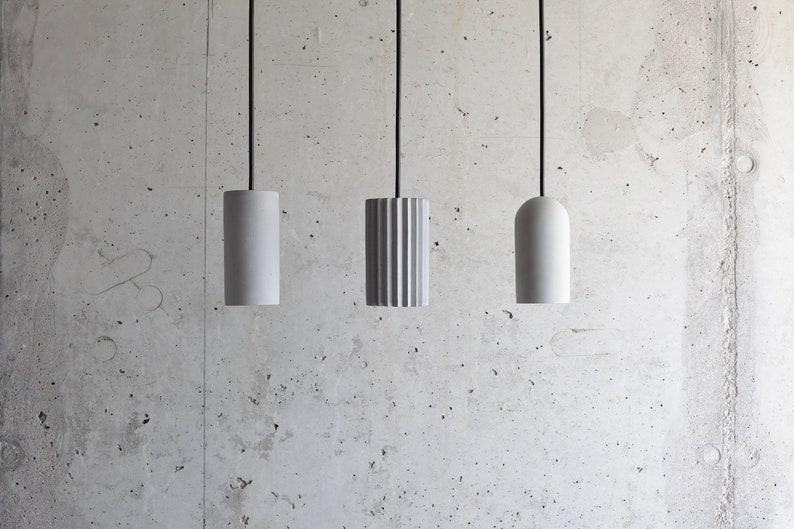 Pendant Light Set of 3 Set of 3 Concrete Pendant Modern Etsy