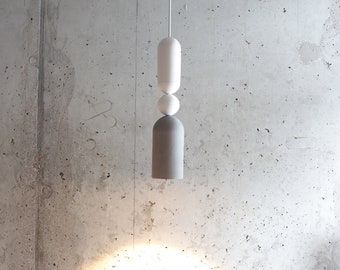 Pendant light from concrete and plaster| pendant light| contemporary pendant light | modern pendant light | pendant |