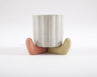 Handmade Concrete Pot Feet Risers - Modern Planter Feet (Set of 3)
