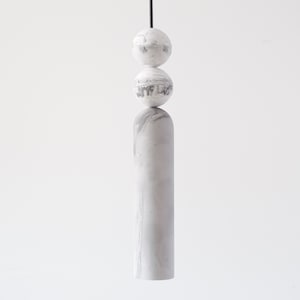 Marble imitation pendant light from plaster marble pendant light chandelier from plaster cylinder chandelier zdjęcie 1