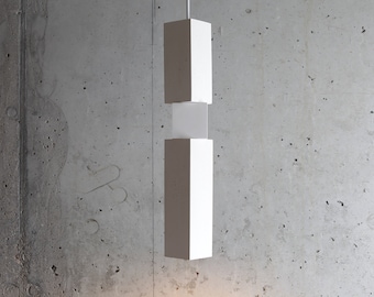 Sculptural Plaster Pendant Light: Handmade Modern Lighting