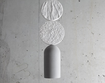 Handmade Plaster and Concrete Pendant Light: Contemporary Modern Lighting