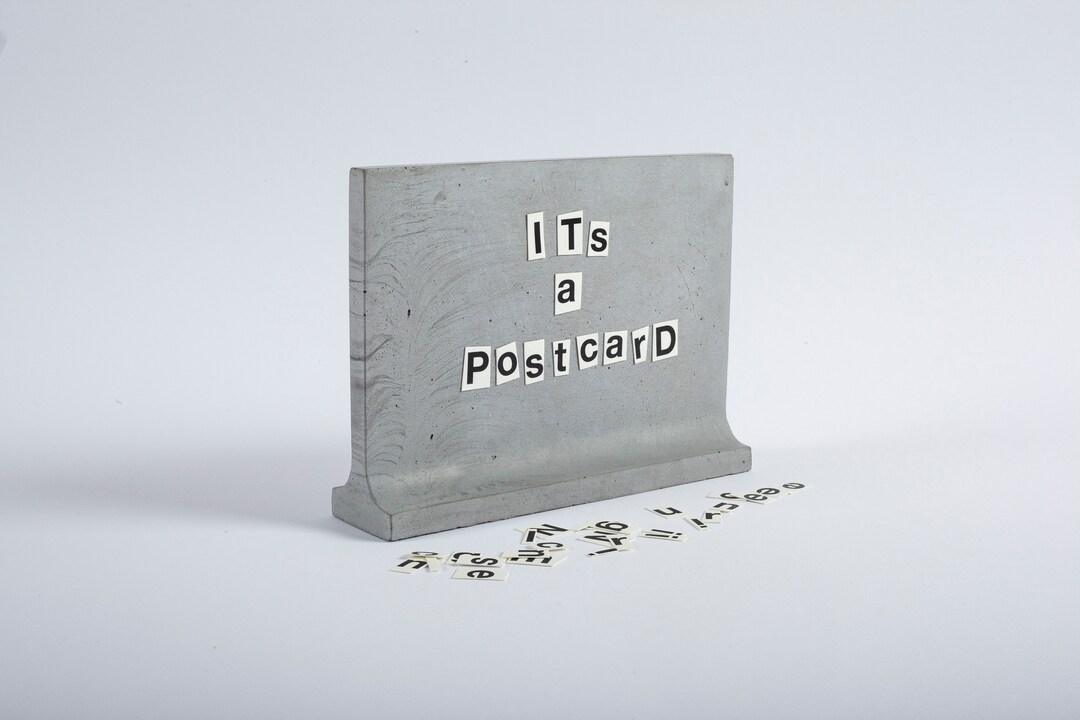 Handmade Concrete Postcard Stand: Modern Photo Display - Etsy