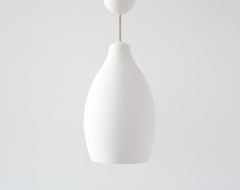 Pendant light from plaster | plaster industrial pendant light | chandelier from plaster | industrial chandelier | white plaster lamp