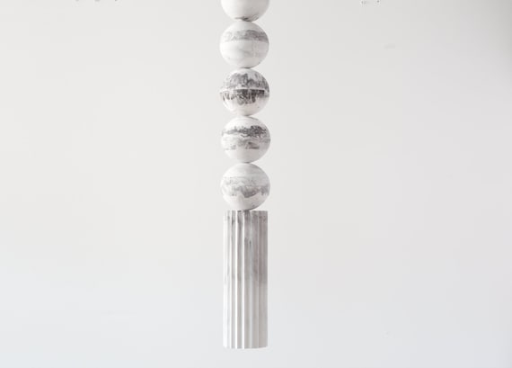 cylinder chandelier chandelier from plaster marble pendant light Marble imitation pendant light from plaster